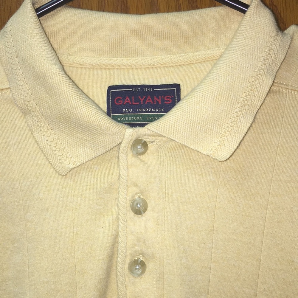 Galyan’s Men’s Yellow Polo